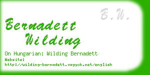 bernadett wilding business card